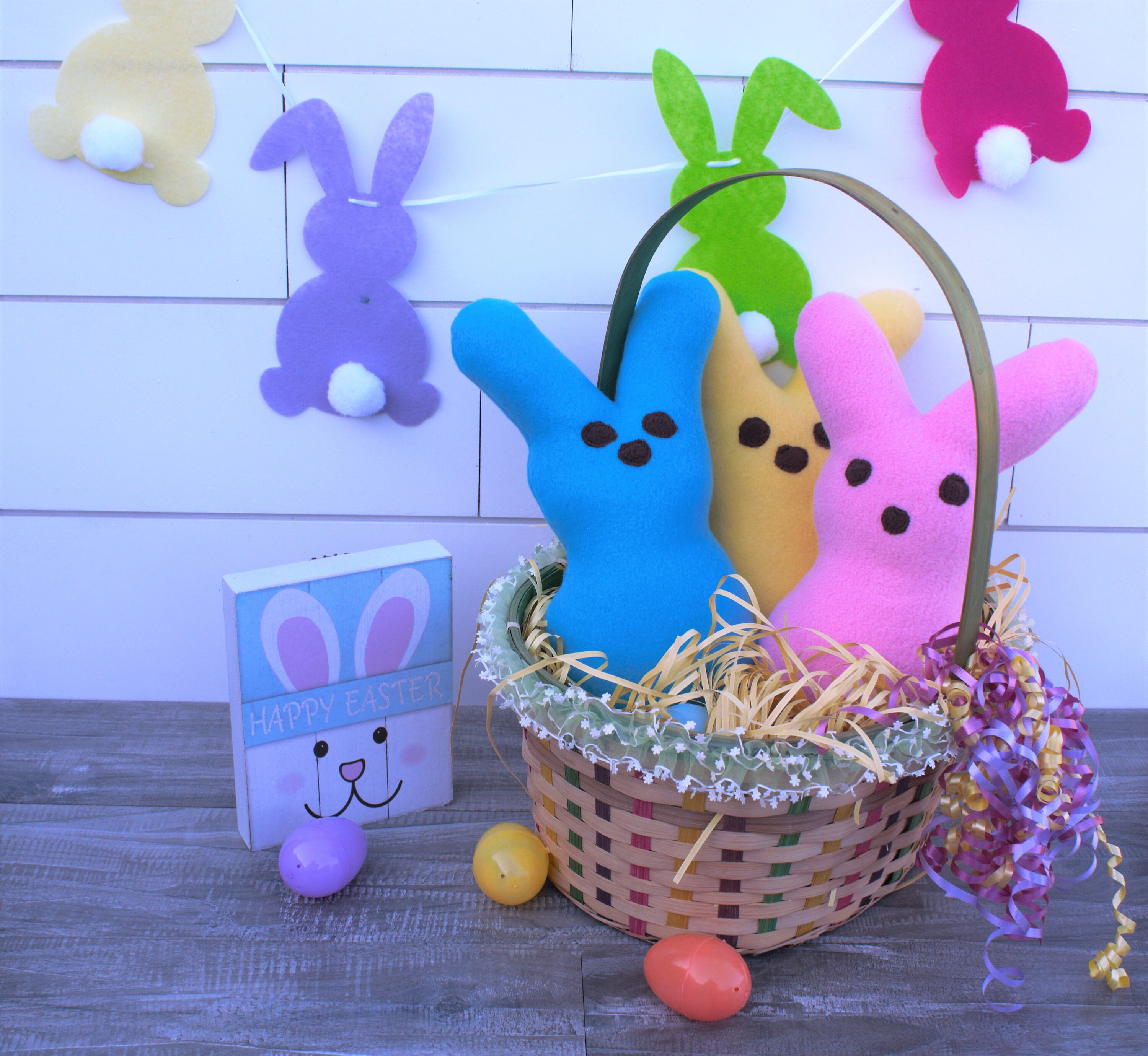 Easter Bunny Peeps Fleece Dog Toys. Large and Small. Peeps Etsy