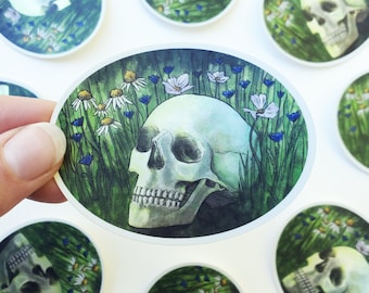 Fertilized by Misfortune | Skull | Matte Holographic Sticker