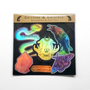 Critters & Crystals - Holo Vinyl Sticker Pack (6)
