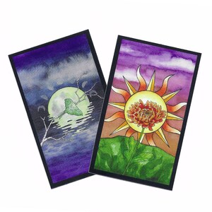 Mond & Sonne | Große Arcana Tarot | Matte Holographic Sticker Set