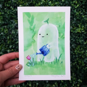 Brote / Fantasma de jardinería / Impresión giclée / Pintura gouache / 5x7, 8x10