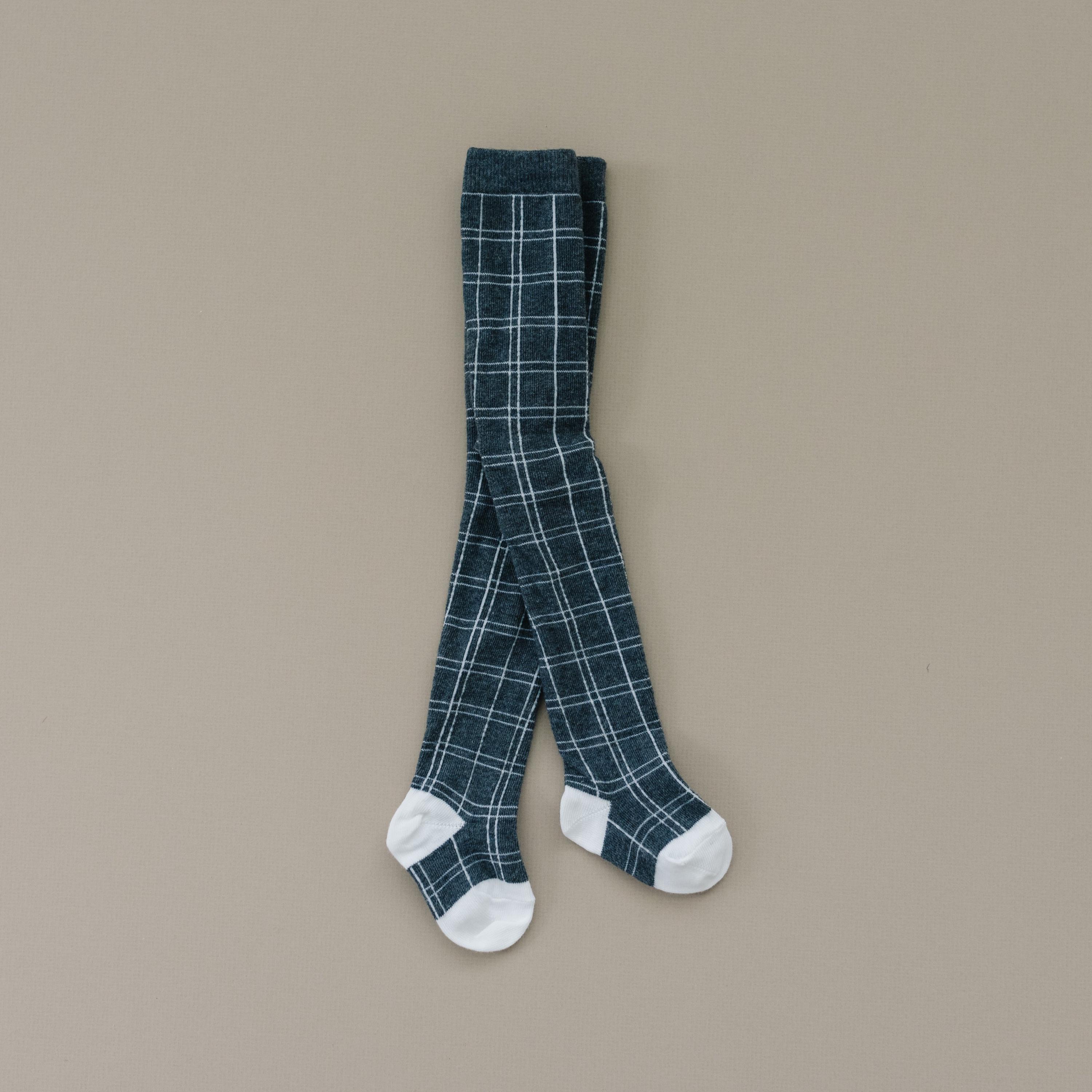 Sage Dark Grey Tight: Girls Baby Winter Tights Stockings