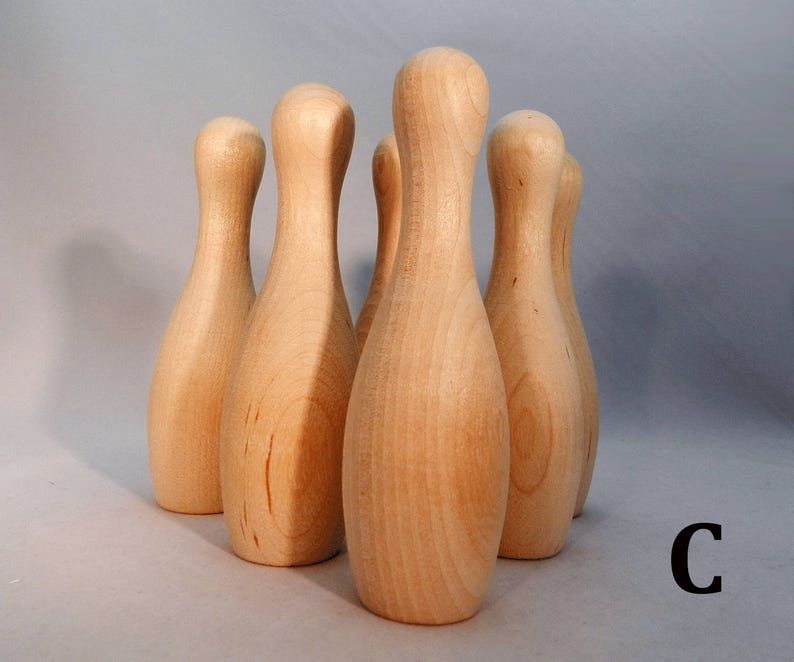 USA Made Wooden Bowling Pins Etsy
