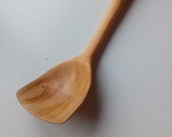 Hand carved wooden spoon, serving spoon from cherry wood, cherry wood Servingspoon