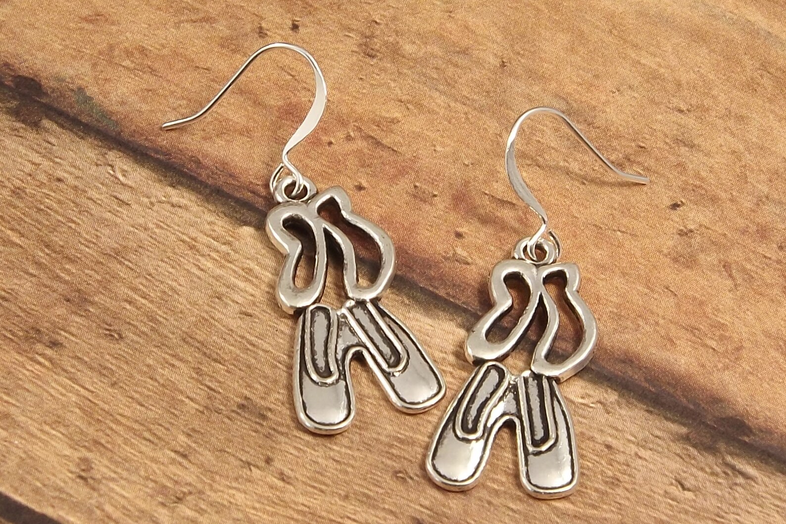 silver ballet slippers charms, ballerina jewelry, ballet student, ballet mom gift, ballet teacher, ballet lover gift, pointe sho