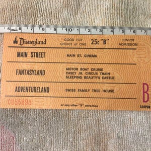 Vintage Disneyland “B” Ticket