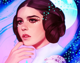 Princess Leia Star Wars Art Print 8x10 inch Open Edition