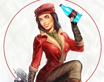 Fallout 4 Piper Wright Nuka Cola Pinup Art Print 11x17 inch Open Edition