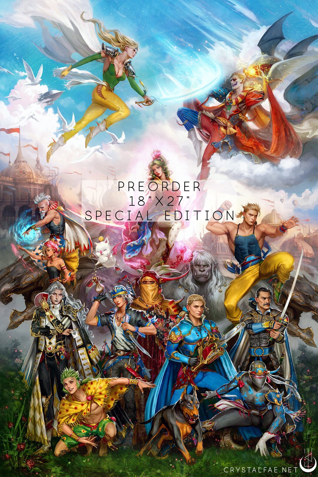 XL Final Fantasy 6 FF6 the Returners Vs Kefka Special Edition Art Print ...
