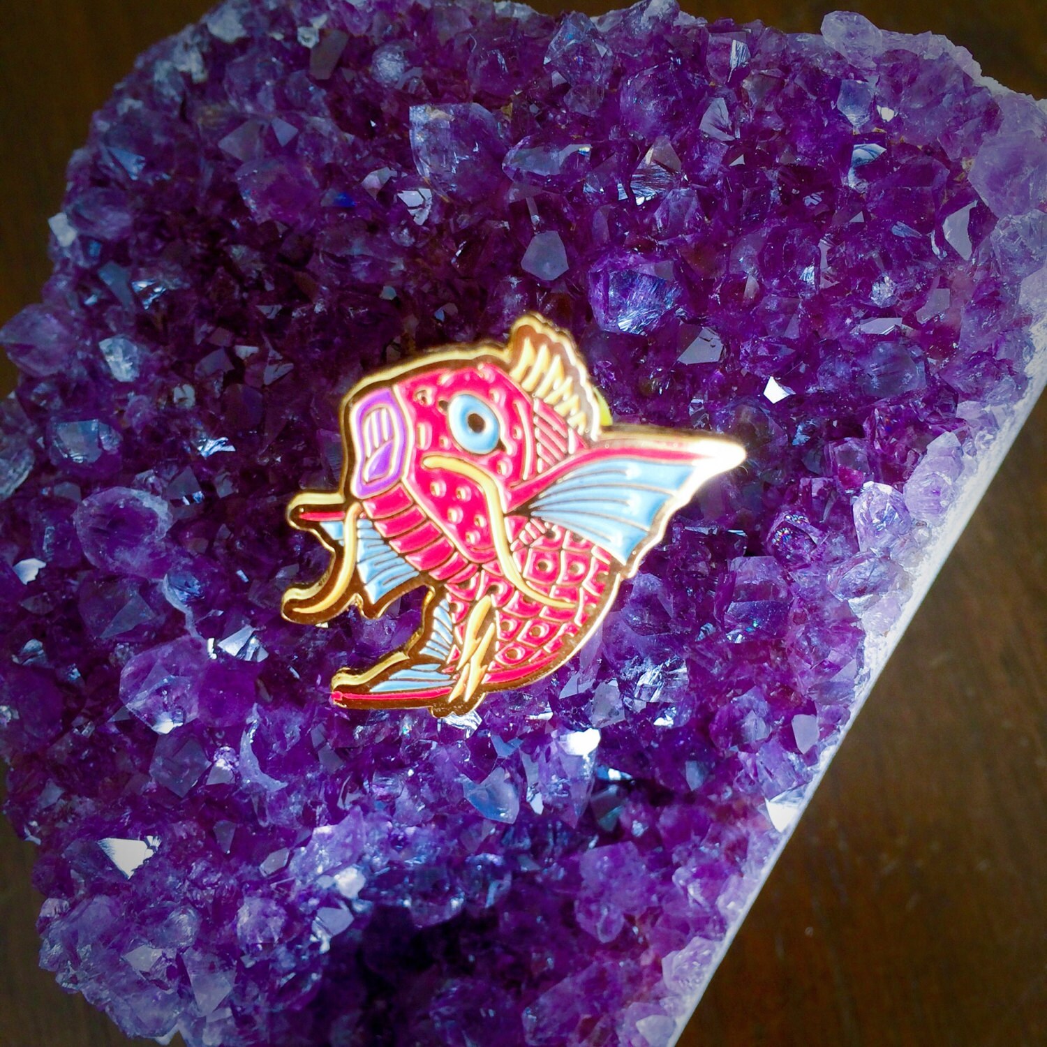 Magikarp Pokemon Pink Glitter or Orange Gold Soft Enamel Lapel - Etsy