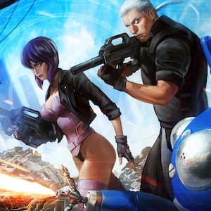 Ghost in the Shell Major Motoko Kusanagi & Batou Art Print 11x17 inch Open Edition