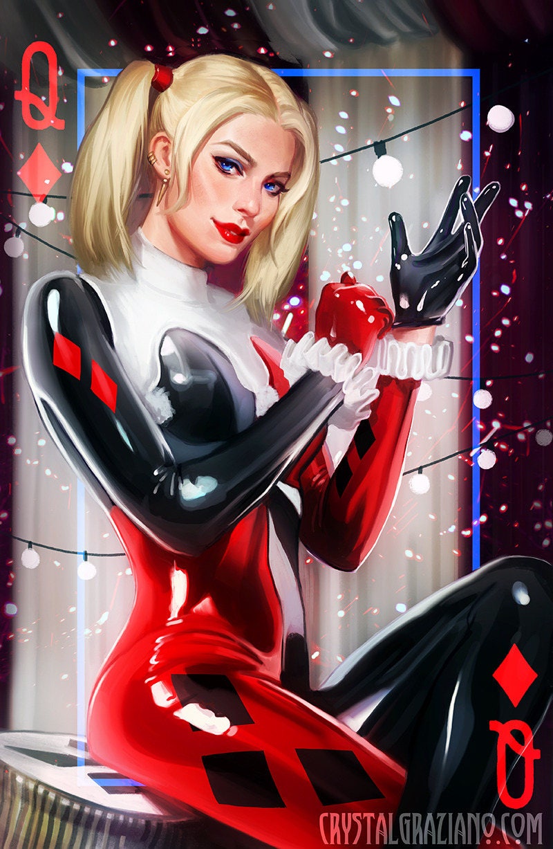red and white harley quinn
