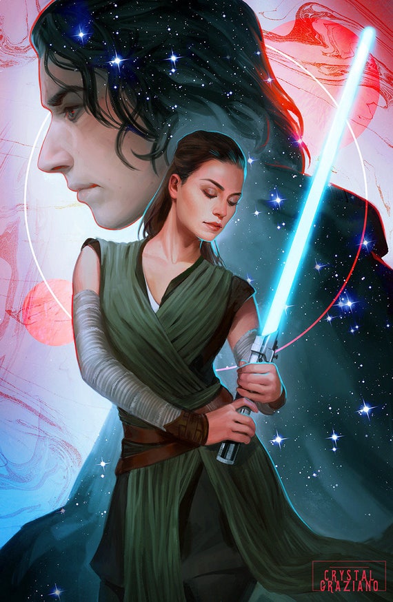 Kylo Ren Rey Star Wars The Force Awakens 11 x 17 print lot