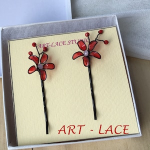 Fermaglio per capelli a forma di ciliegia, regalo di San Valentino per ragazze, accessori per capelli rossi, fermaglio per capelli con fiori in resina, grazioso regalo di compleanno per ragazze, decorativo