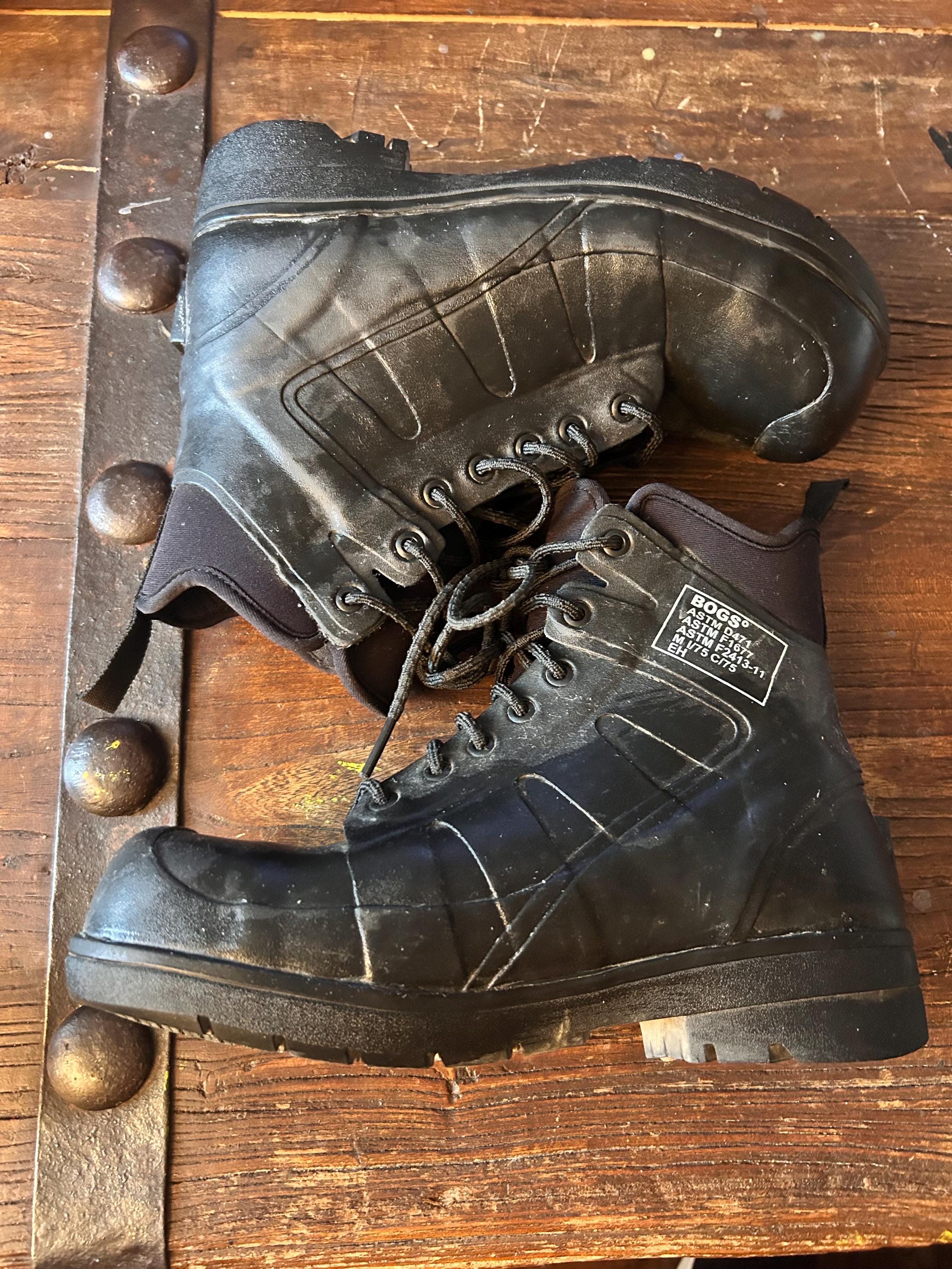 1982 COVE Shoe Co Black Leather Safety Toe BILTRITE Sole Chelsea Boot Men\'s 7 EE Us Combat Boots Black 9 - Etsy main image 2
