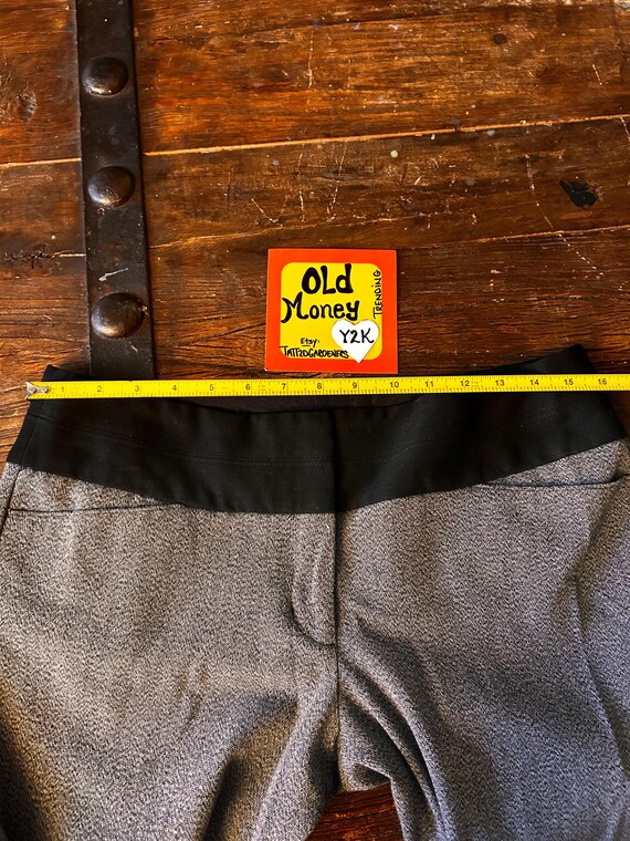 Y2K Express Editor One-Button Mid-Rise Flare Bott… - image 9