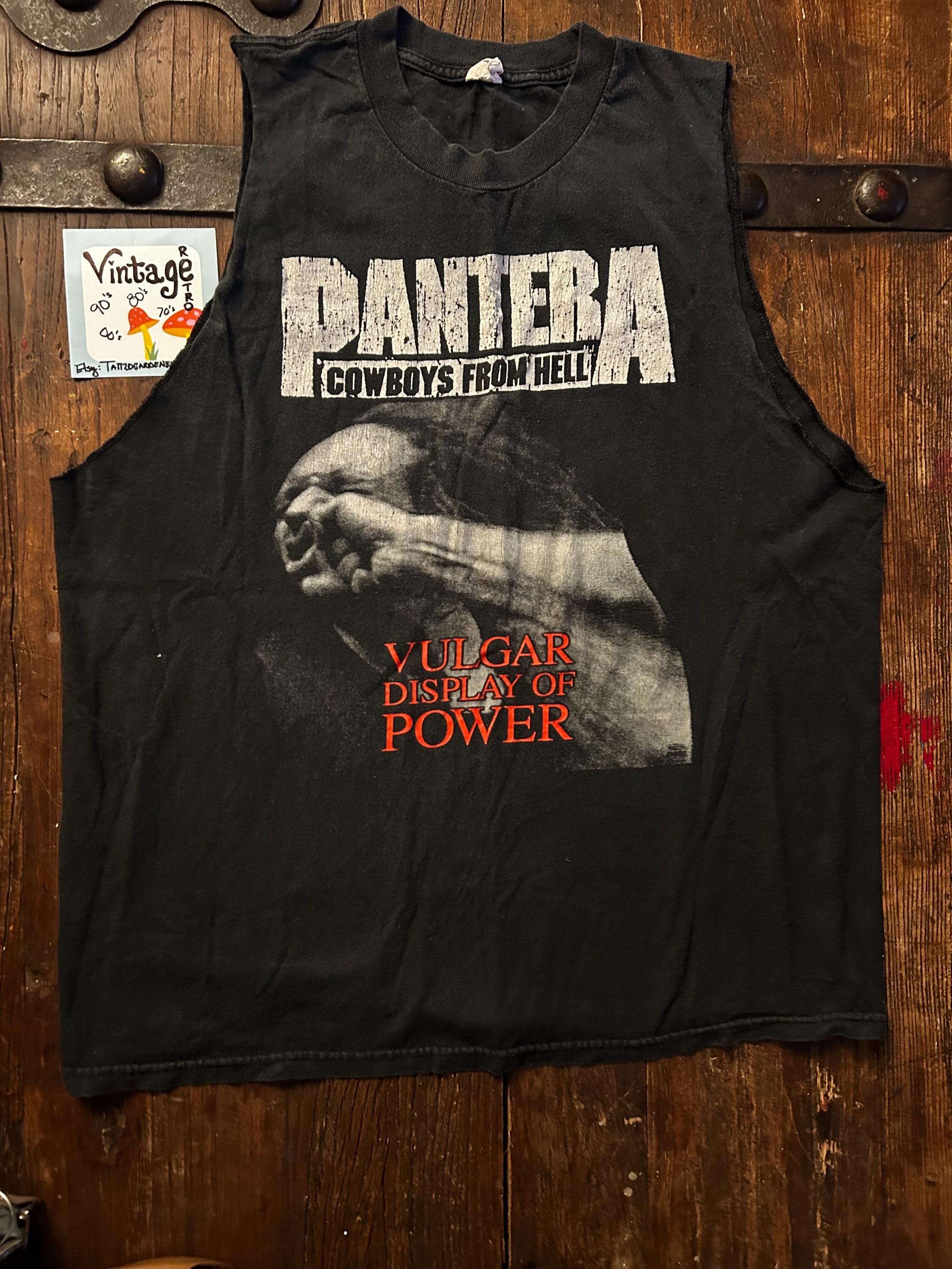 Vintage Original Pantera Vulgar Display of Power T-shirt W/cut 