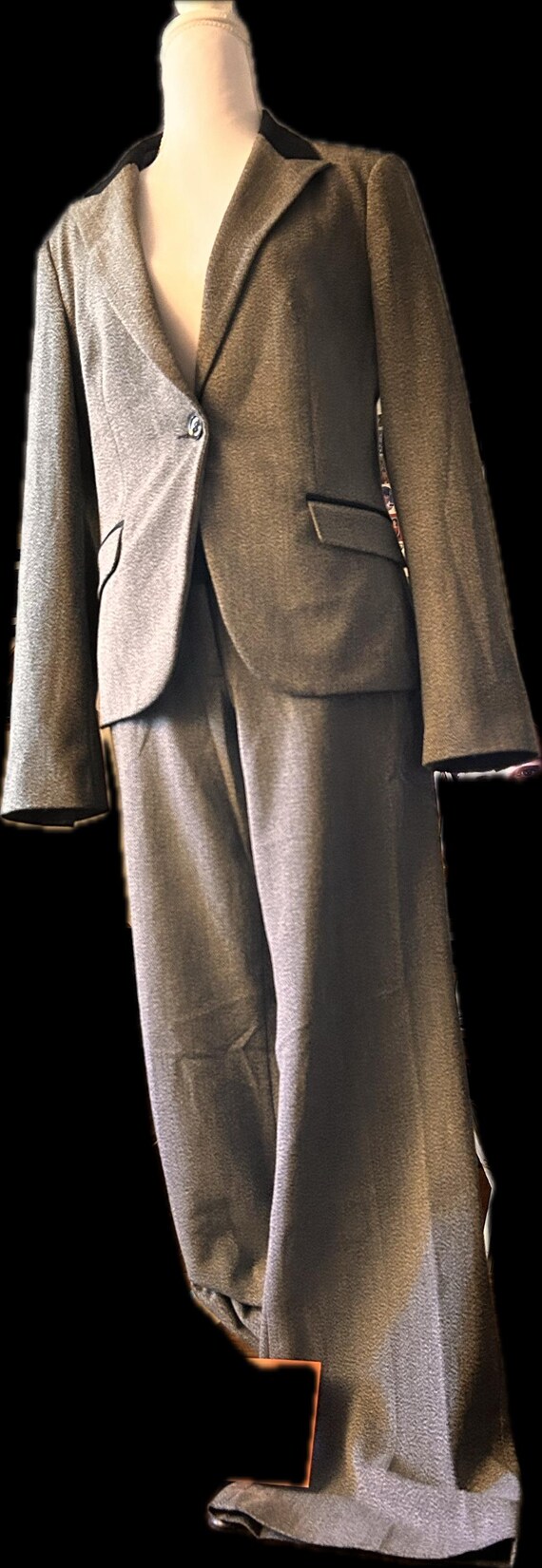 Y2K Express Editor One-Button Mid-Rise Flare Bott… - image 2