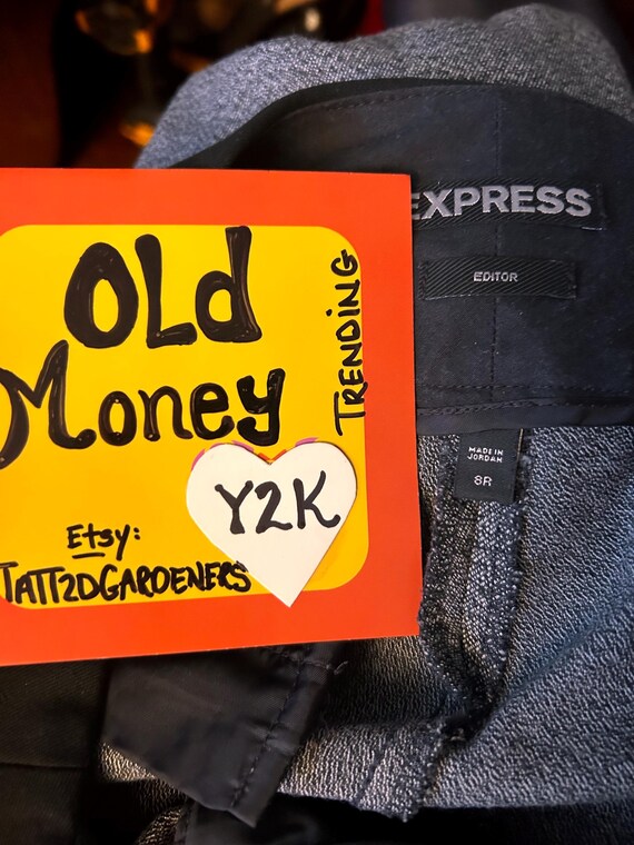 Y2K Express Editor One-Button Mid-Rise Flare Bott… - image 14