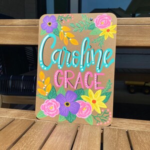 Handcrafted Floral Printed Clipboard (8 x 6 in) 13