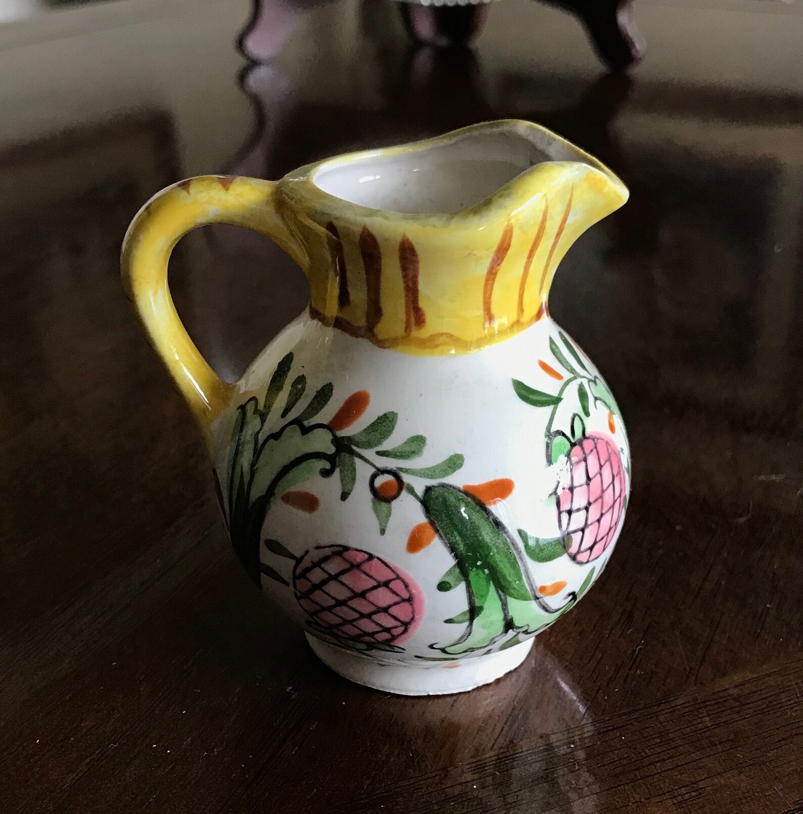 Vintage miniature pottery pitcher-hand | Etsy