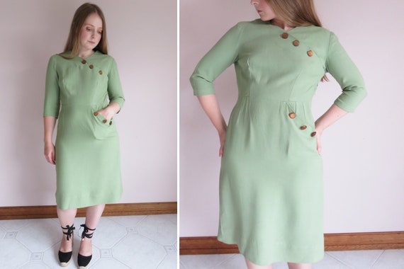 sage green dress with sleeves