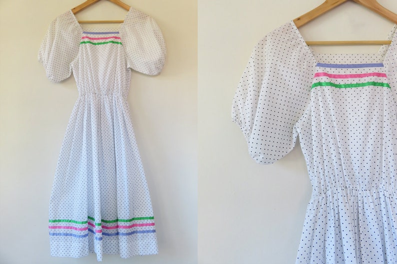 spotty white dress