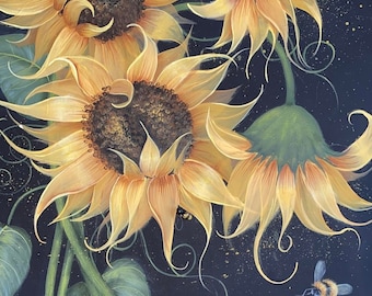 Sunflowers & Bee