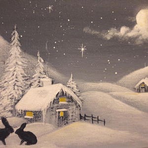 Snowy  House Scene