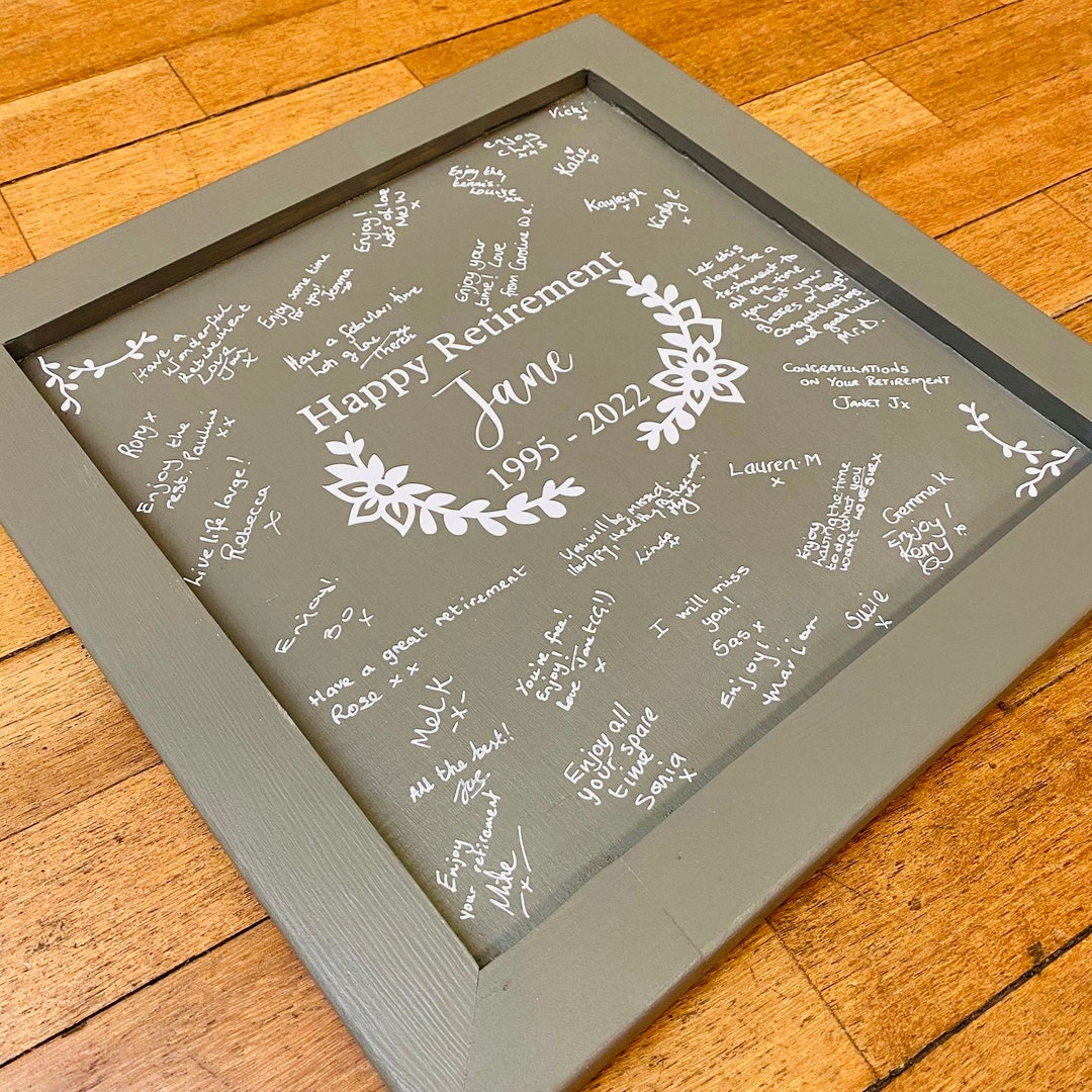 Personalised Leaving Gift Retirement Signature Gift Leaving Etsy UK