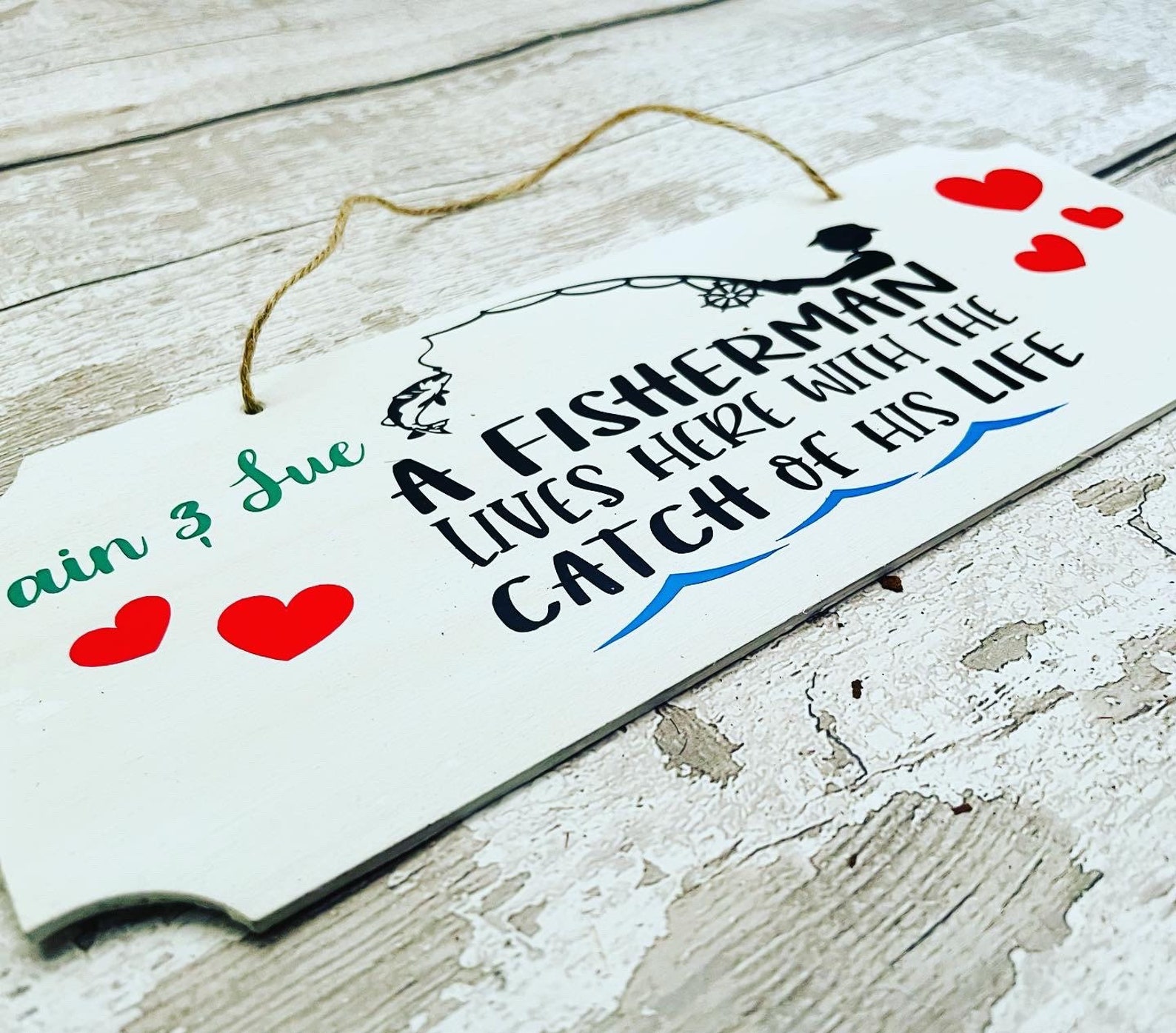 Personalised Fishing Signs Funny Fishing Sign Fisherman Etsy UK