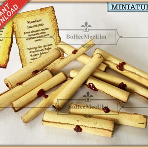 12 Magische Zauberschriftrollen Puppenhaus Miniatur 3 Skalen ÖFFNBAR und LESEBAR Magic PDF