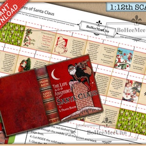Peut inclure: Un kit de bricolage en papier imprimable pour réaliser un livre miniature intitulé "La Vie et les Aventures du Père Noël" de L. Frank Baum. Le kit comprend des instructions pour découper et assembler le livre, ainsi que des illustrations du Père Noël et de ses lutins.