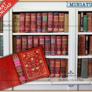 Kids Encyclopaedia 26 Vintage Books 4 scales: 24,12,16 6th plus Inside Pages . Antique Style Britannica. Openable Printable Instant Download