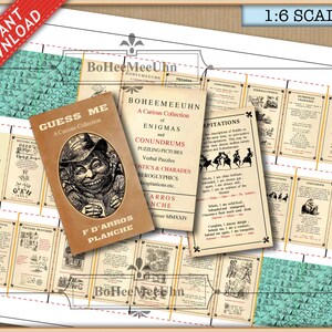 Vintage Antique Board Games in a Storage Matchbox. Plus 22 Page Guess ...