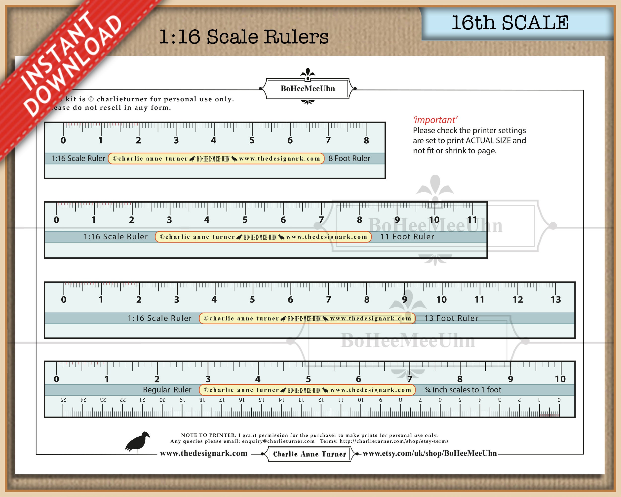 Printable 1 4 Scale Ruler printable-1-4-scale-ruler