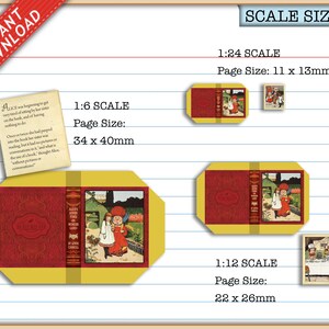 Alice in Wonderland Dollhouse Mini Book 1:12 6th 24th OPENABLE Vintage ...