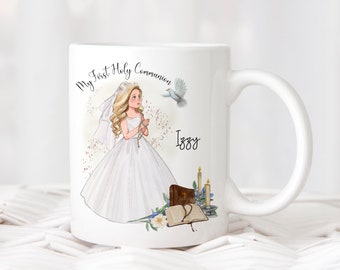 Personalised First Holy Communion Mug | Keepsake Gift 1st Holy Communion Gift for Son or Daughter, Granddaughter Goddaughter Godson Grandson