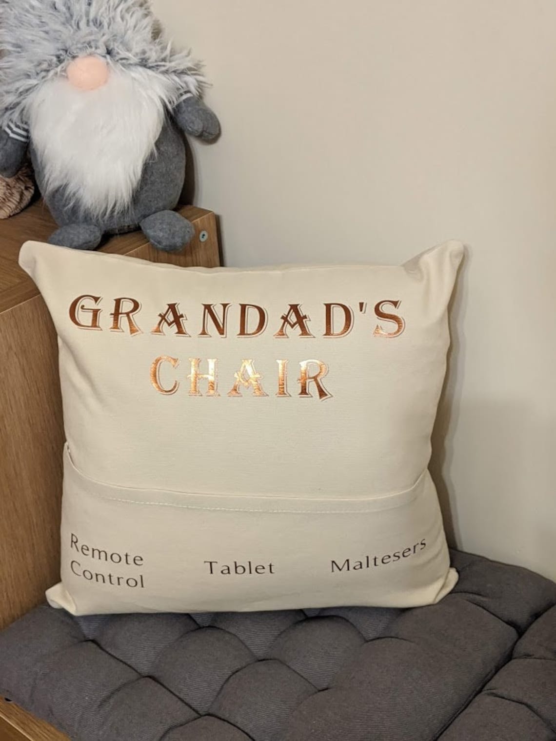 grandad photo cushion