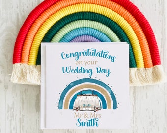 Personalised Wedding card Congratulations Mr & Mrs Personalised Wedding Card Newly Married Couple Greeting Card  Wedding Gift Card