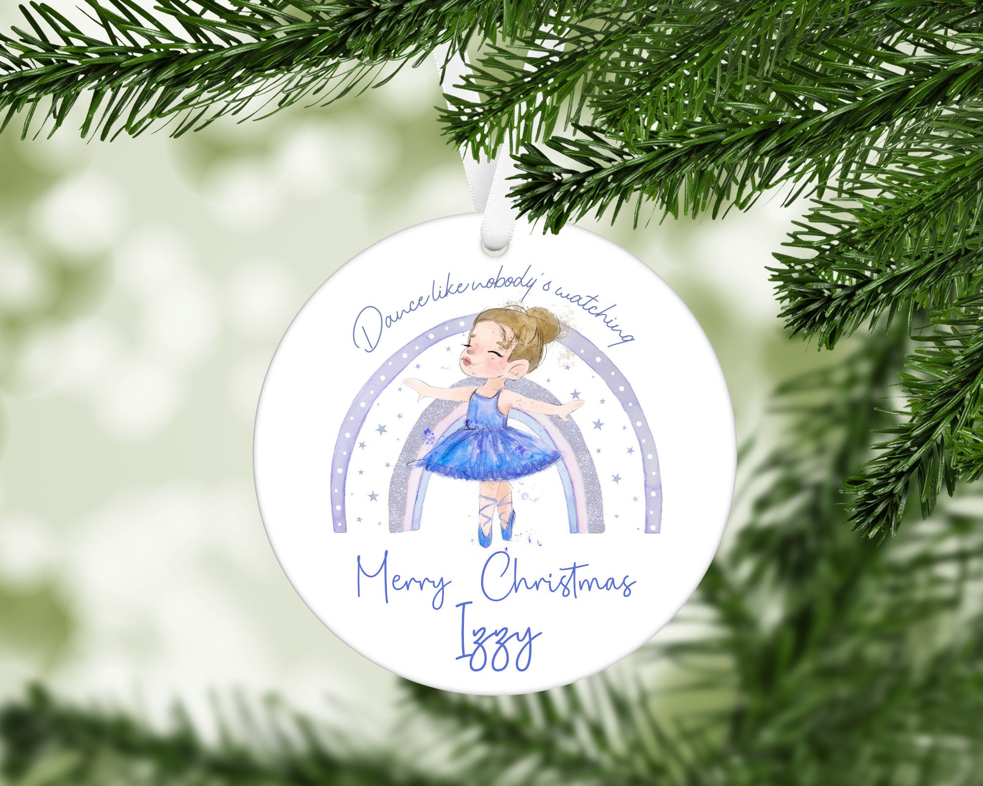 Ballet dancer christmas Personalised aluminium Hanging | Etsy