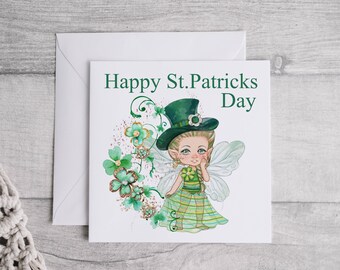 Happy St Patricks Day Card Lá Fhéile Pádraig sona duit Irish card St Patrick Greetings card Saints Day Saint Patrick