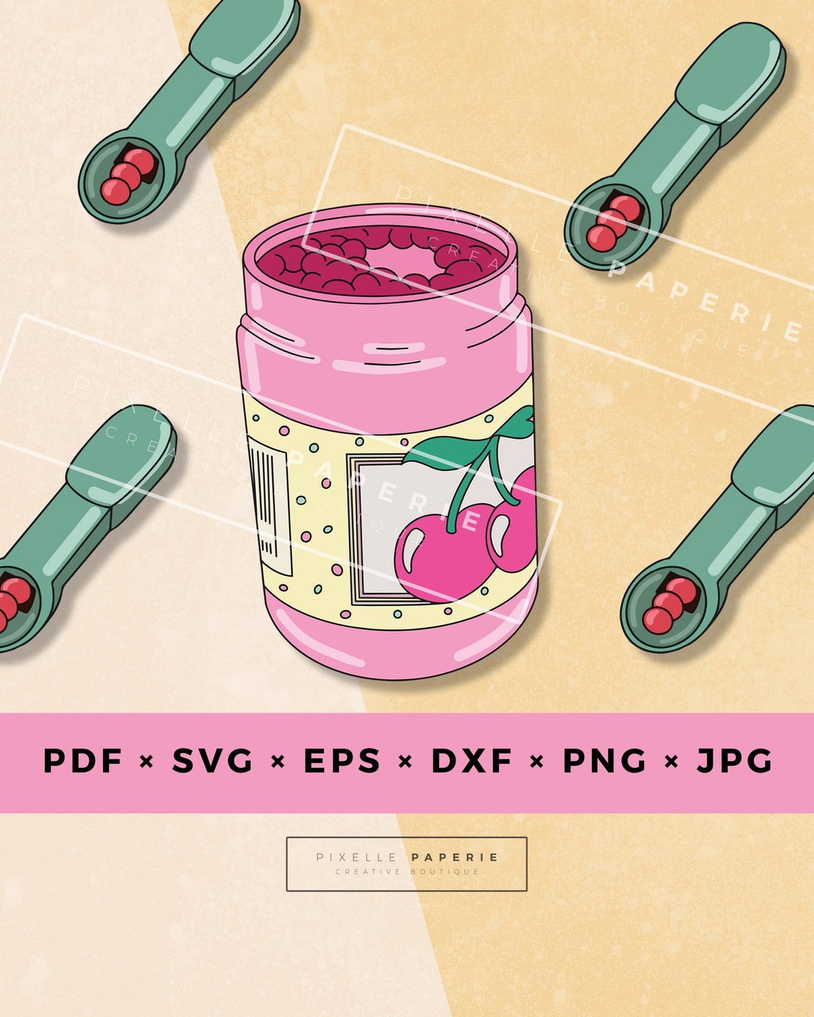 Baby All Gone Cherry Pot and Spoon Magic SVG Clip Art Etsy