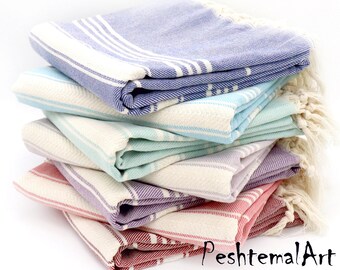 SALE Turkish Towel Stripe, Beach Towel, Peshtemal, Pool Towel, Fouta, Turkish Towels, wholesale towel bridesmaid gift, bsk