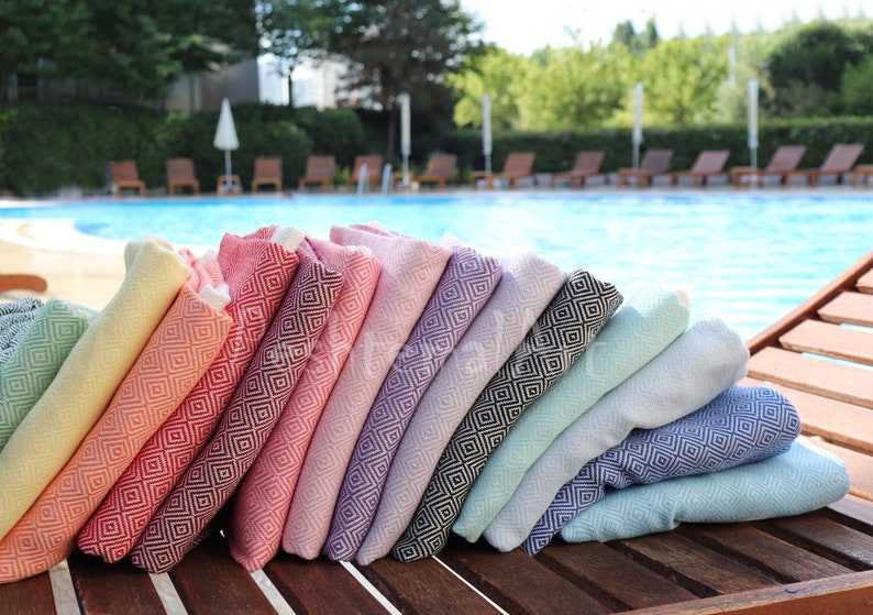 Diamond Turkish Towel Beach Towel Bridesmaid Gift Bachelorette Party Favor Turkish Towels Wholesale Peshtemal Towel Diamond