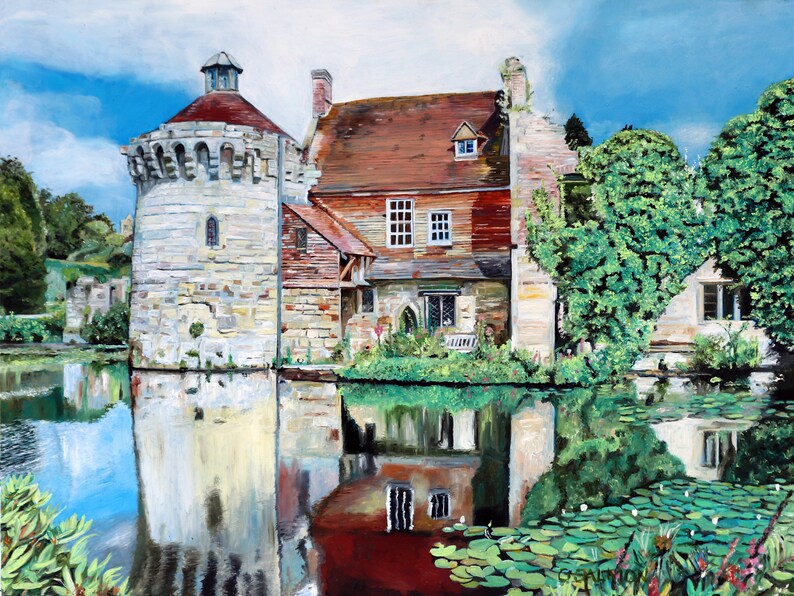 Scotney Castle oil painting, 2022 Bild 1