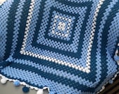 Crochet blue blanket