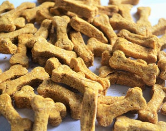 100 Bulk Small Organic Dog Treats (Peanut Butter & Pumpkin Flavor) /Bulk Dog Bones /Gourmet Dog Treats /Training Treats /Pet Treats /