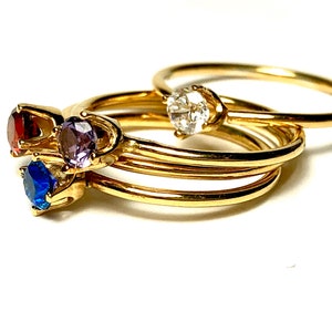 Birthstone ring: 18k promise ring image 3