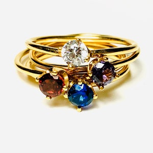 Birthstone ring: 18k promise ring image 6